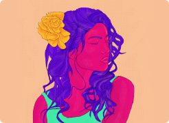 Painted woman